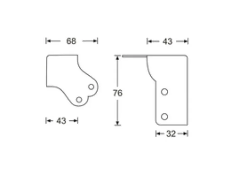 Adam Hall Hardware 4155 - Case Corner large with integrated 